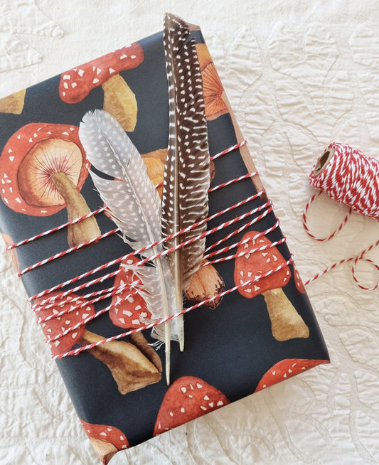 Wrapping Paper - Mushrooms (Six Sheets) NEW SIZE