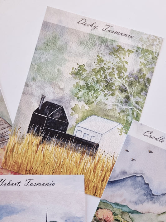 Postcard of Tasmania - Derby Floating Sauna