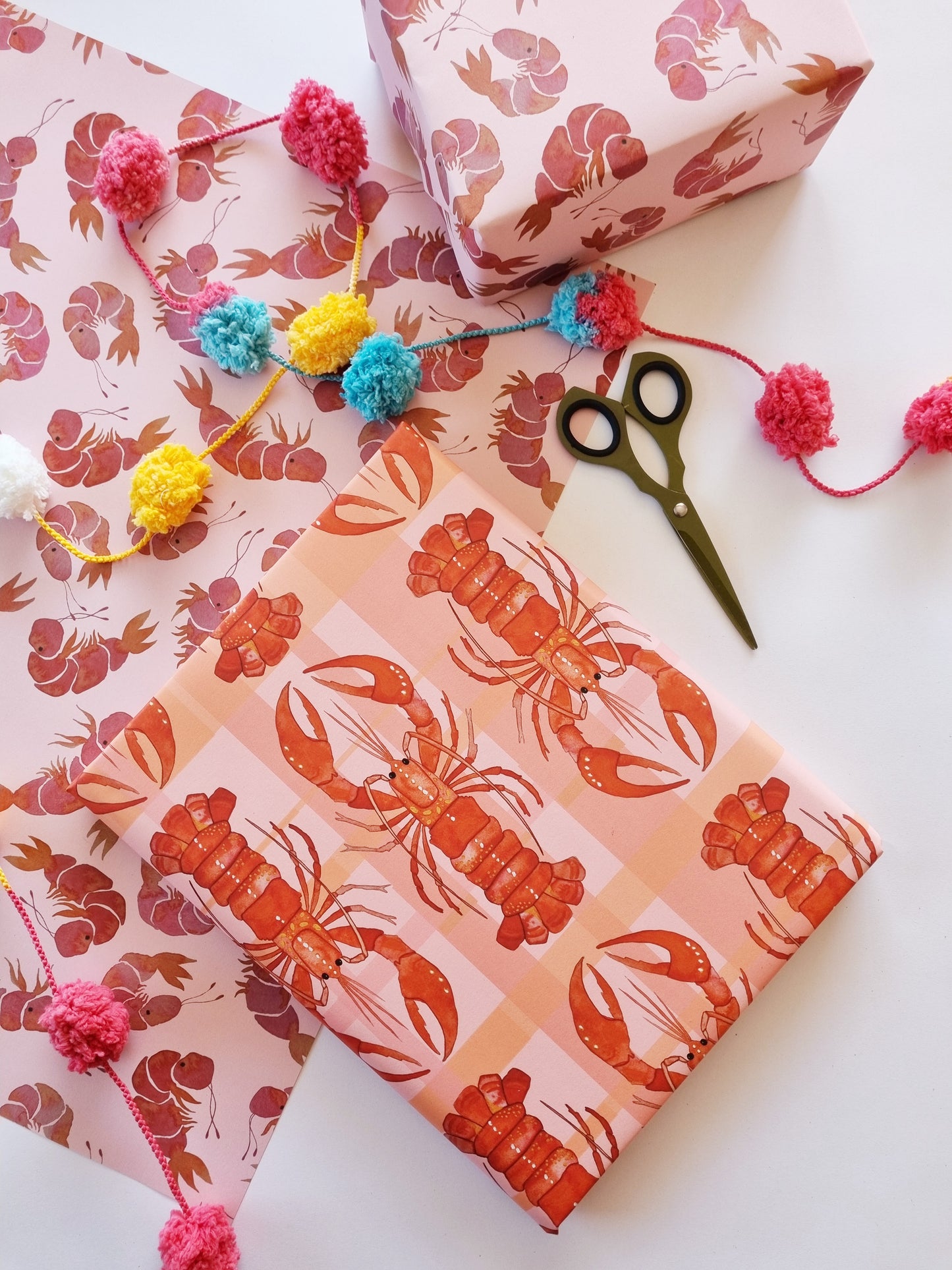 Wrapping Paper - Prawn Party (Six Sheets) NEW SIZE