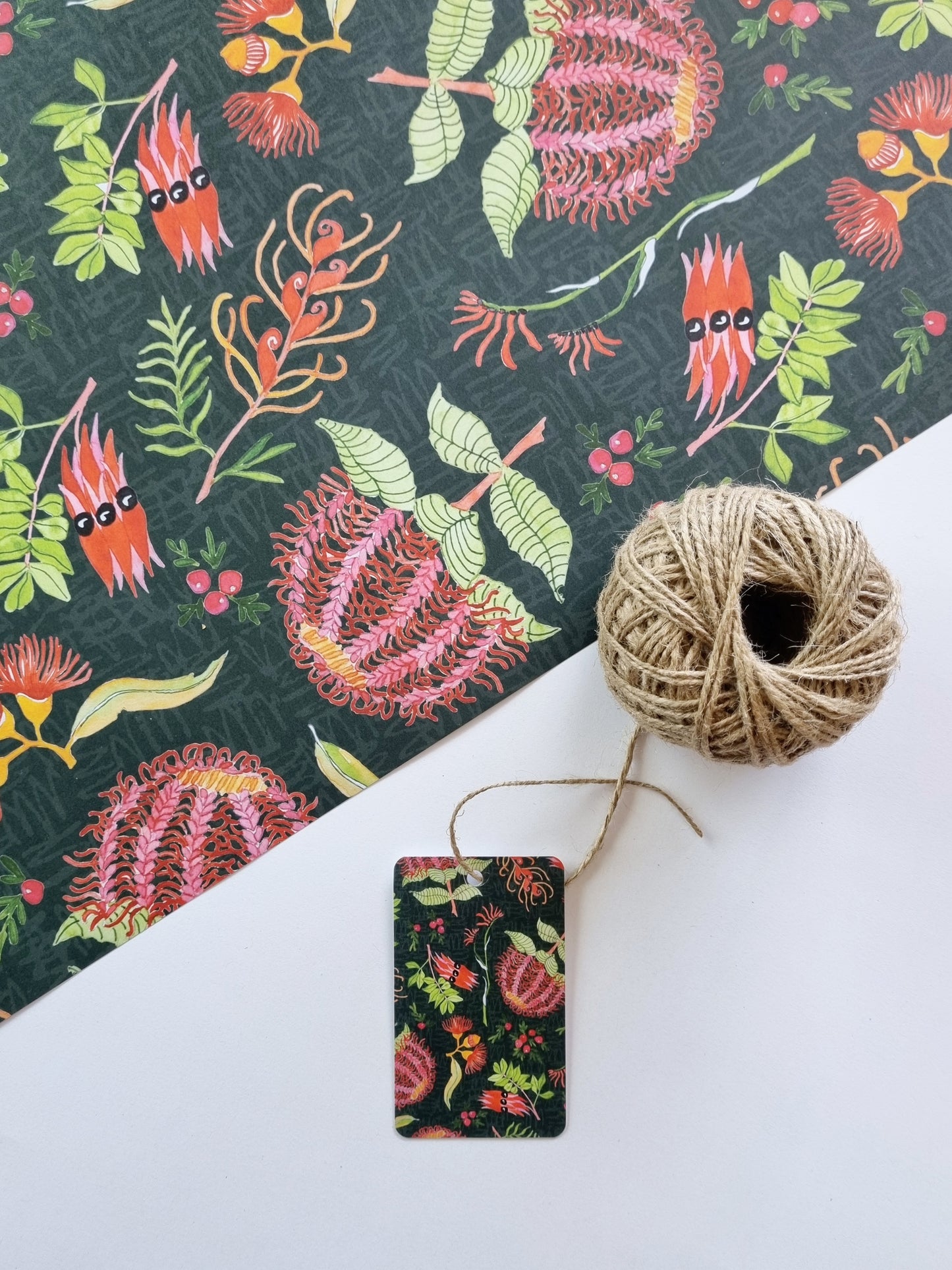 Wrapping Paper - Scarlet Botanical (Six Sheets) NEW SIZE