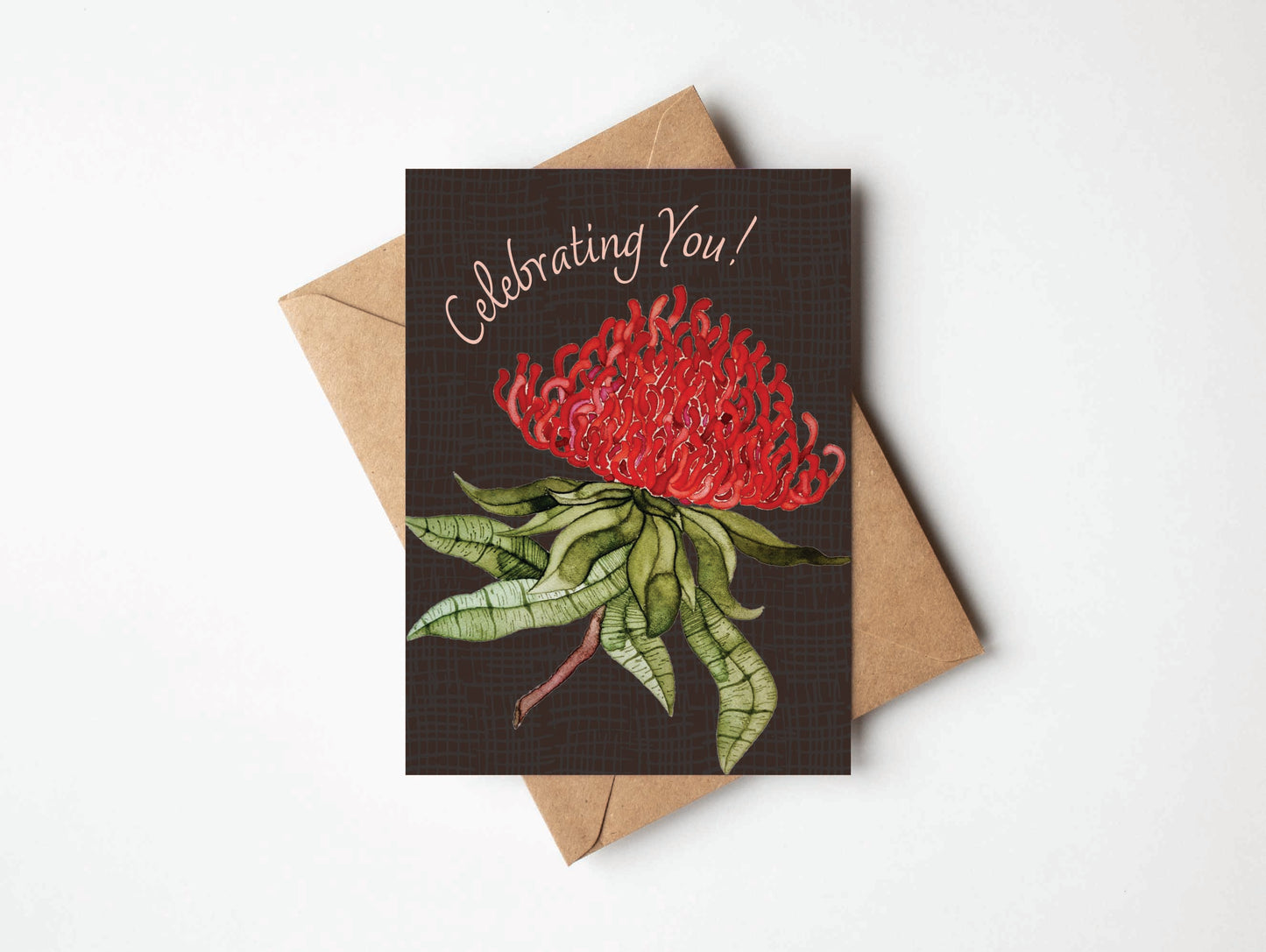 Greeting Card - Celebrating You Waratah