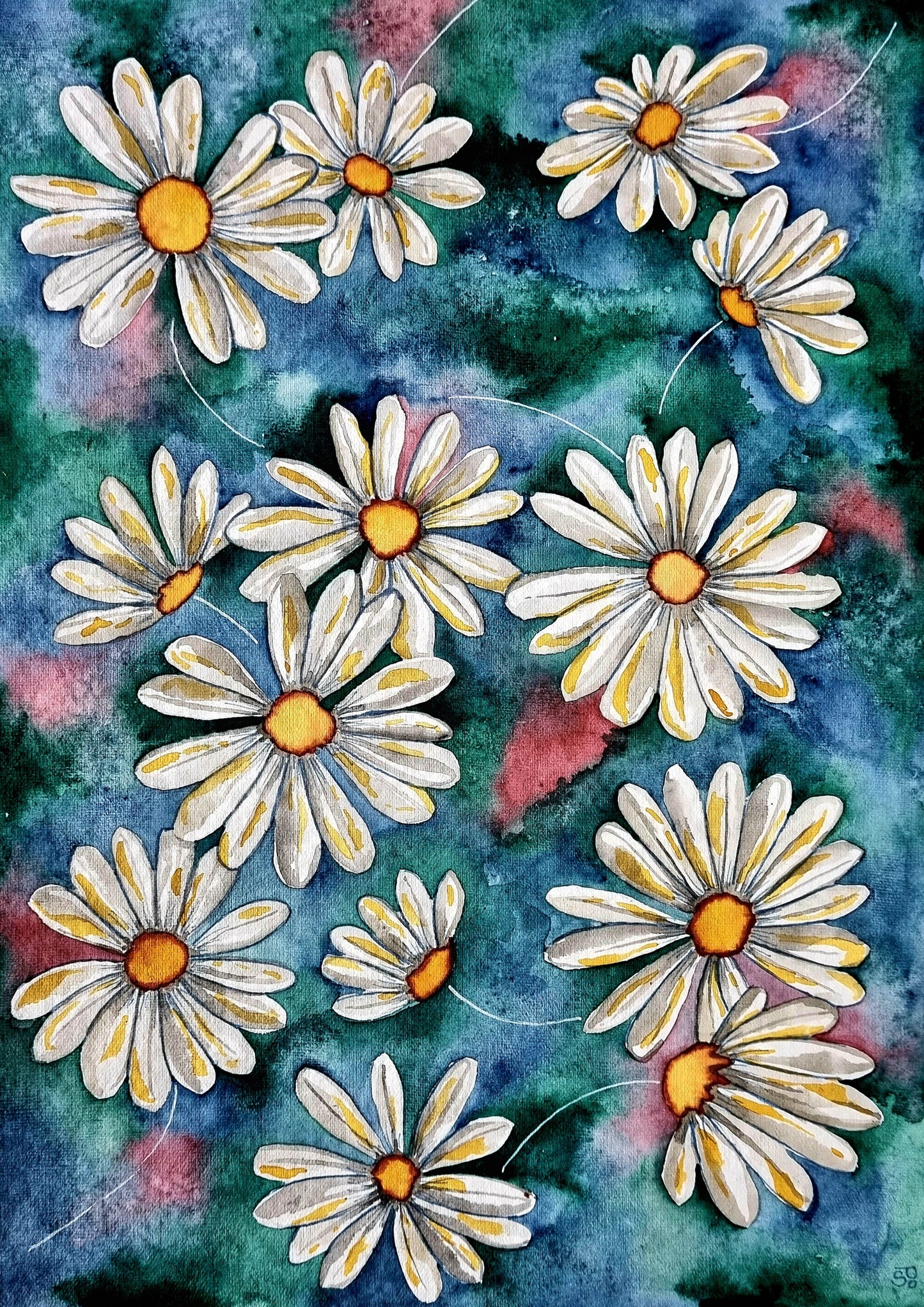 Art Print - Garden - Daisies