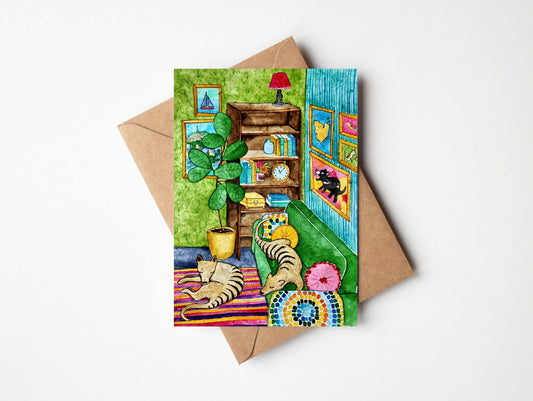 Greeting Card - Tigers Sleeping