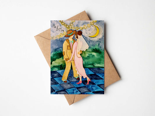 Greeting Card - Mr & Mrs Wedding Card