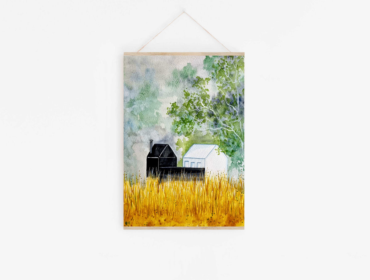 Art Print - Floating Sauna Tasmania - Derby