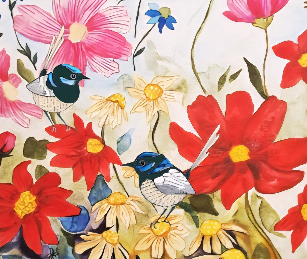 Art Print - Garden Wrens