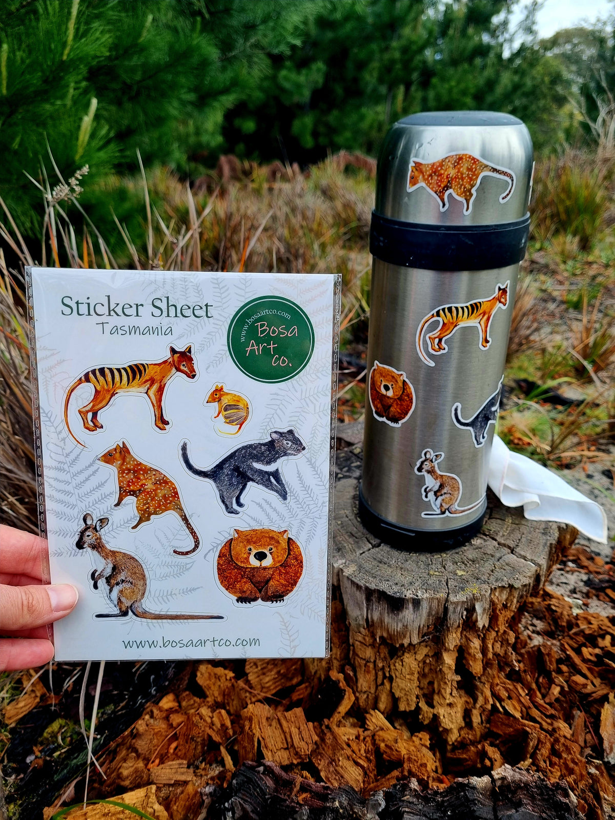 Sticker Sheet - Tasmanian Animals Stickers