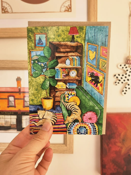 Greeting Card - Tigers Sleeping