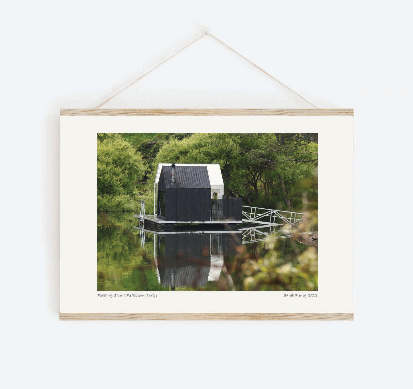 Tasmanian photography print - floating sauna Derby Tasmania
