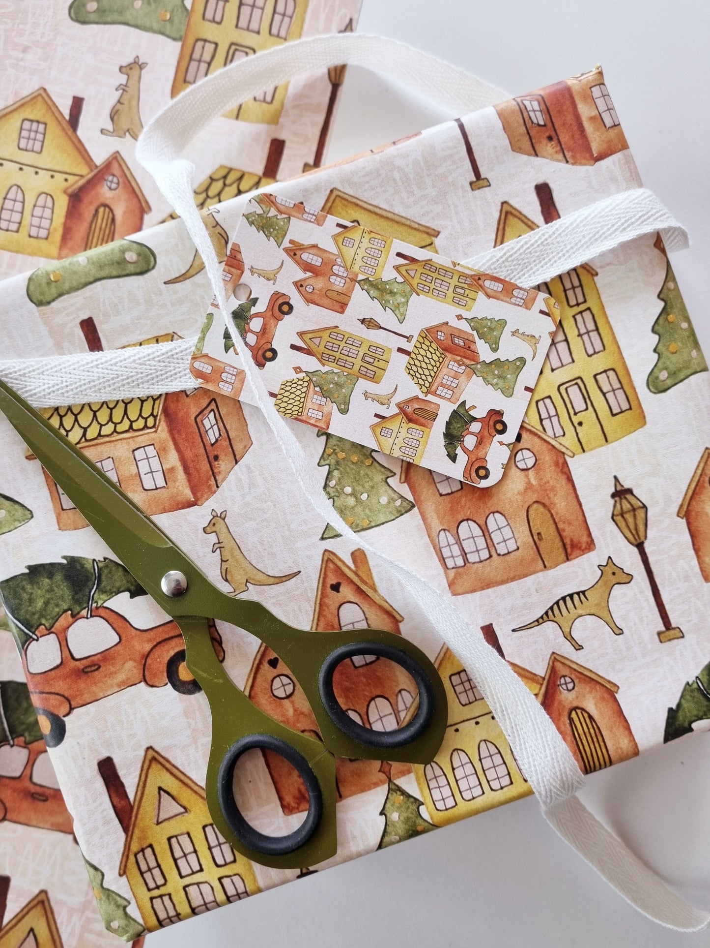 Wrapping Paper - Christmas Town (Six Sheets) NEW SIZE