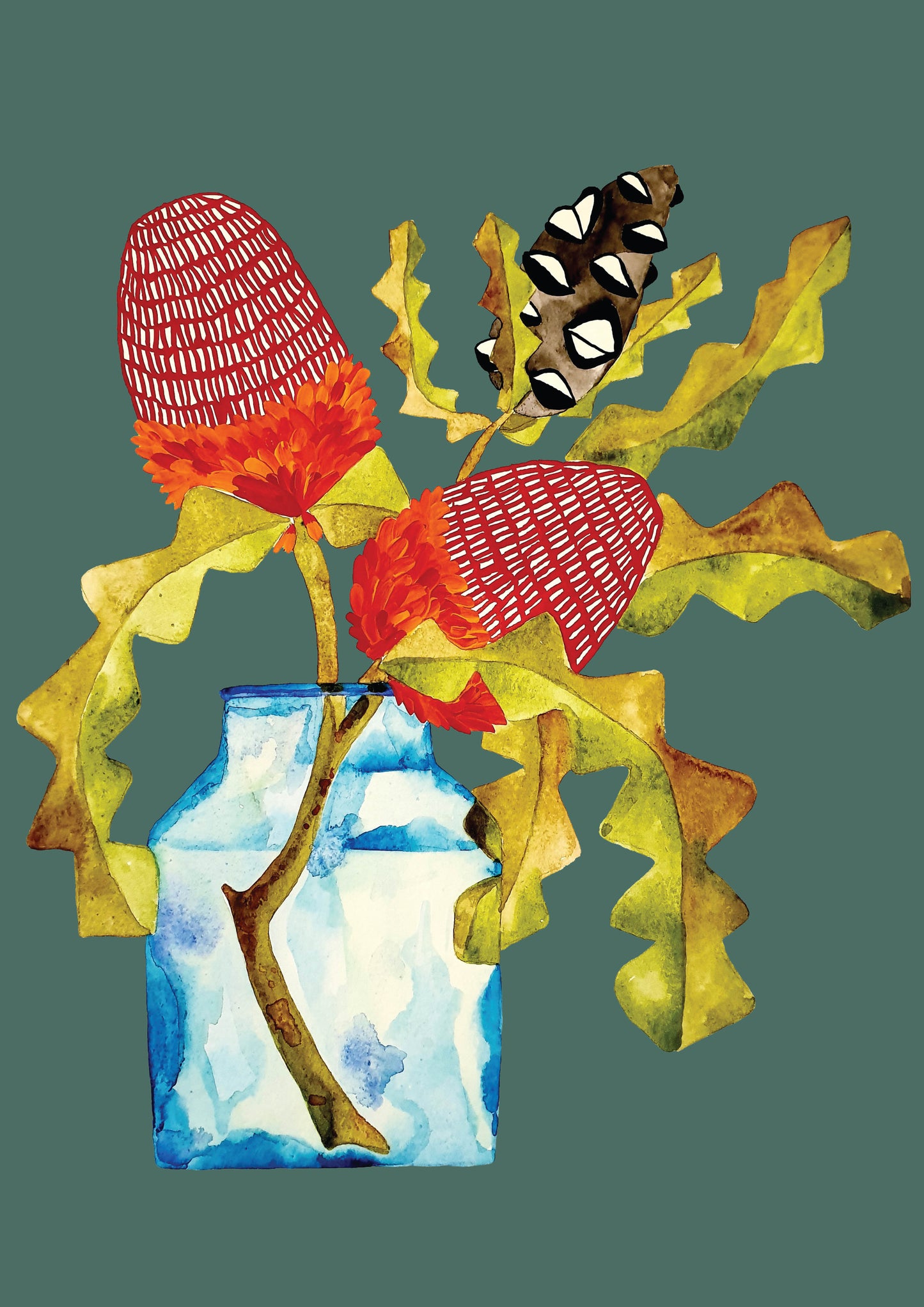 Art Print - Flora and Fauna - Morning Banksia