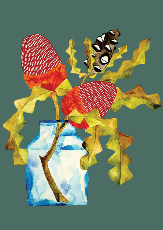 Art Print - Flora and Fauna - Morning Banksia