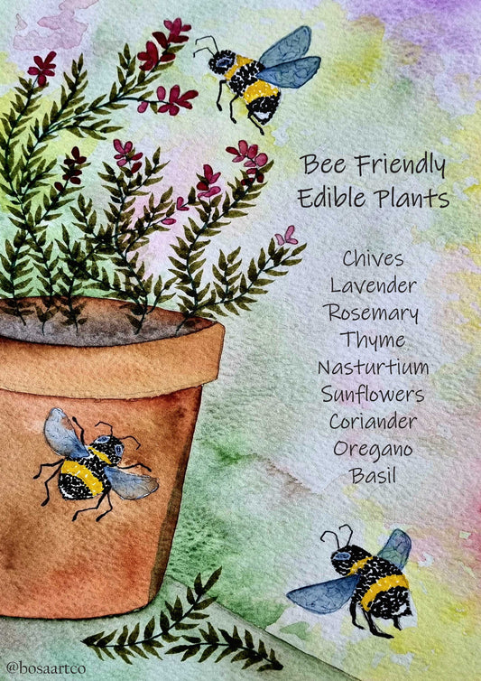 Art Print - Garden Series - Bee Friendly