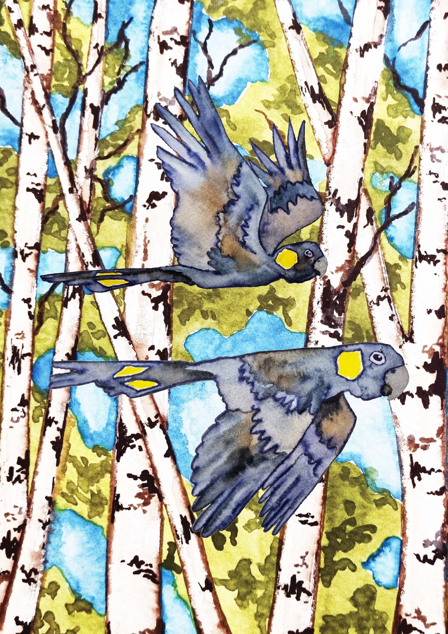 Art Print -  Forest Cockatoos