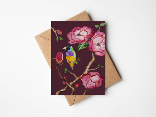 Greeting Card - Gouldian Finch