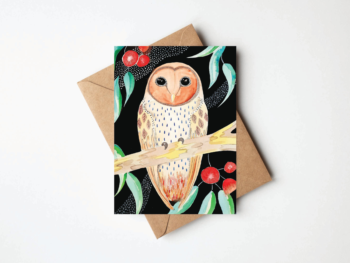 Greeting Card - Masked Owl