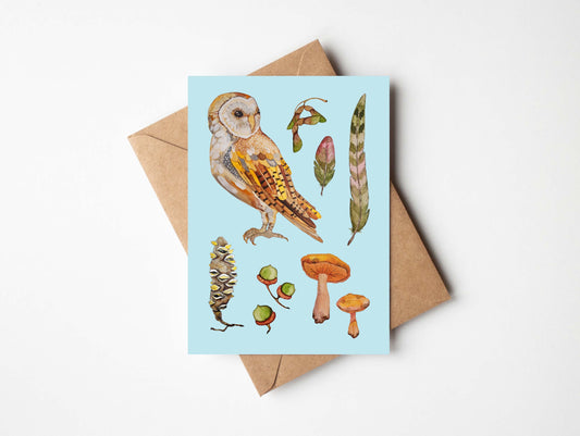 Greeting Card - Owl Study