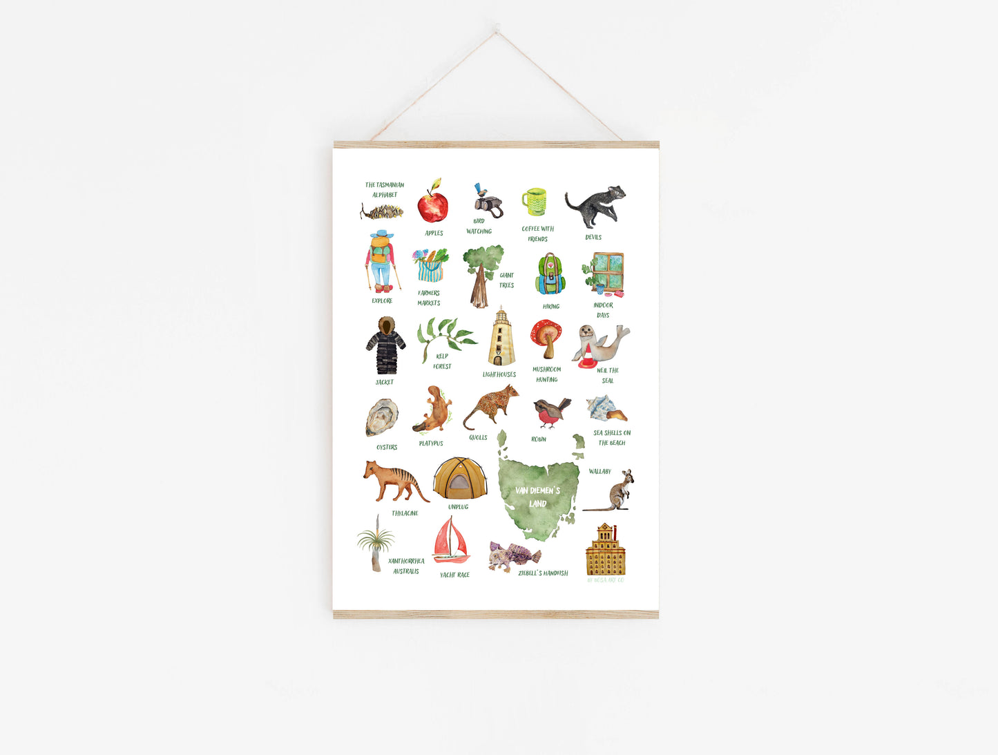 Art Print - Tasmanian Alphabet