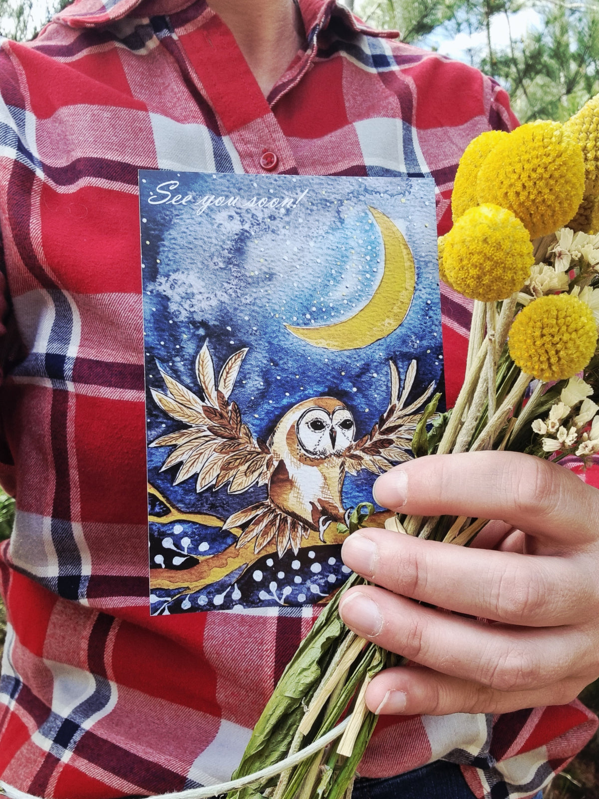 Postcard of Australia - See you soon - Owl