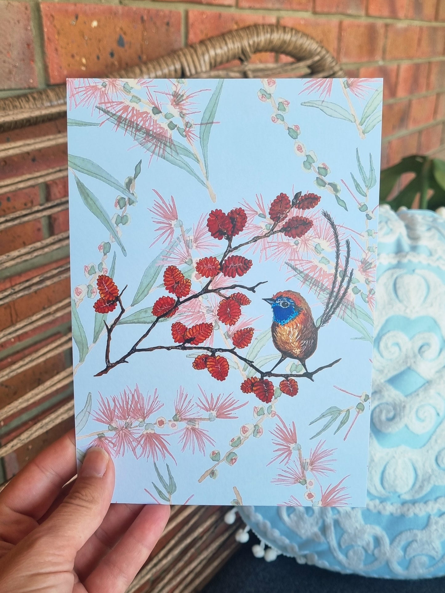 Art Print - Emu Wren and Nothofagus gunnii -A5