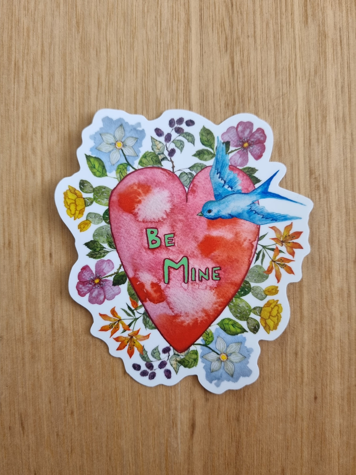 Sticker Aecb Vinyl Sticker - Be Mine - Valentine's Day – Bosa Art Co