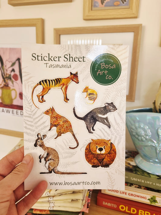 Sticker Sheet - Tasmanian Animals Stickers