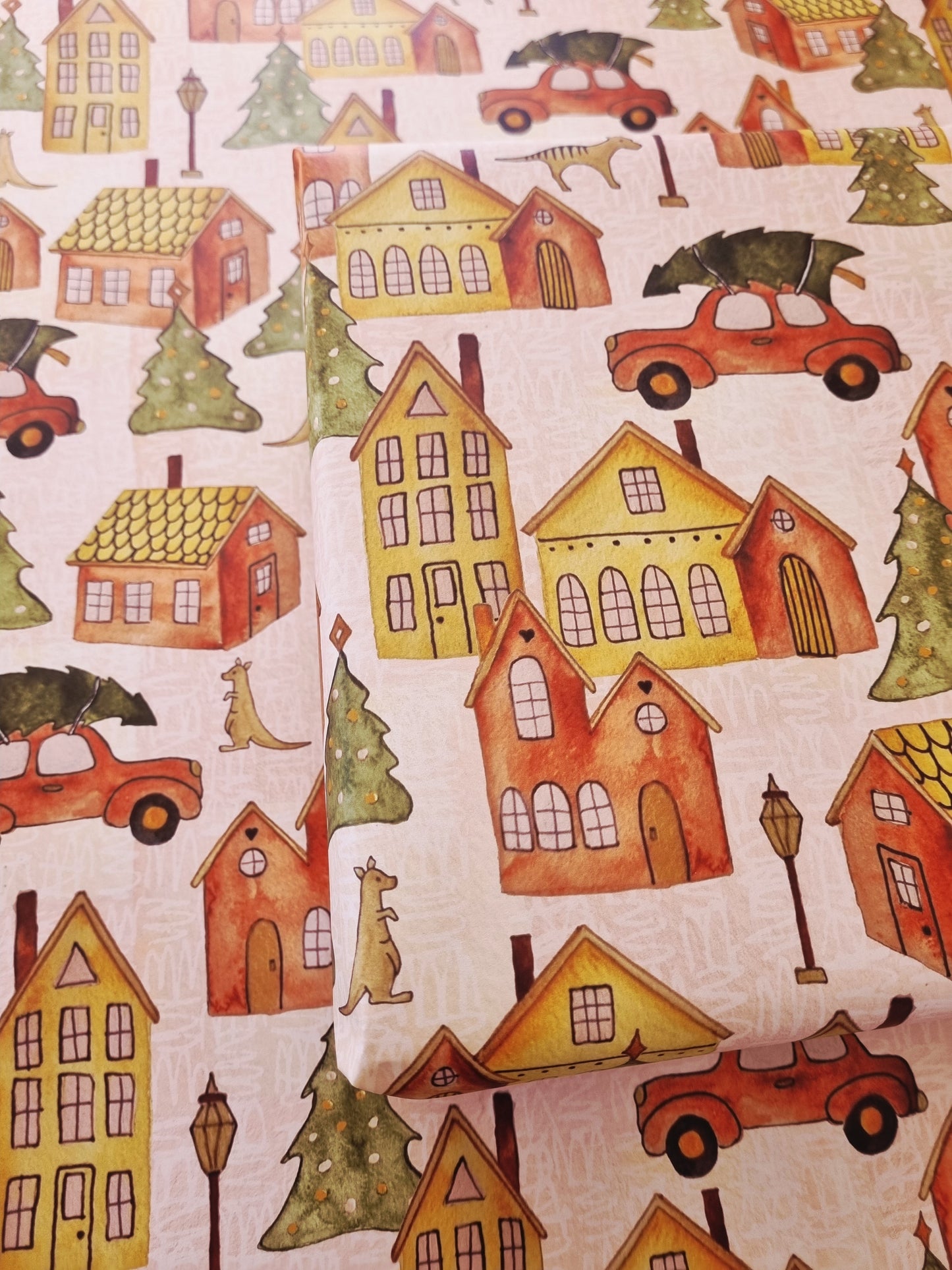 Wrapping Paper - Christmas Town (Six Sheets) NEW SIZE