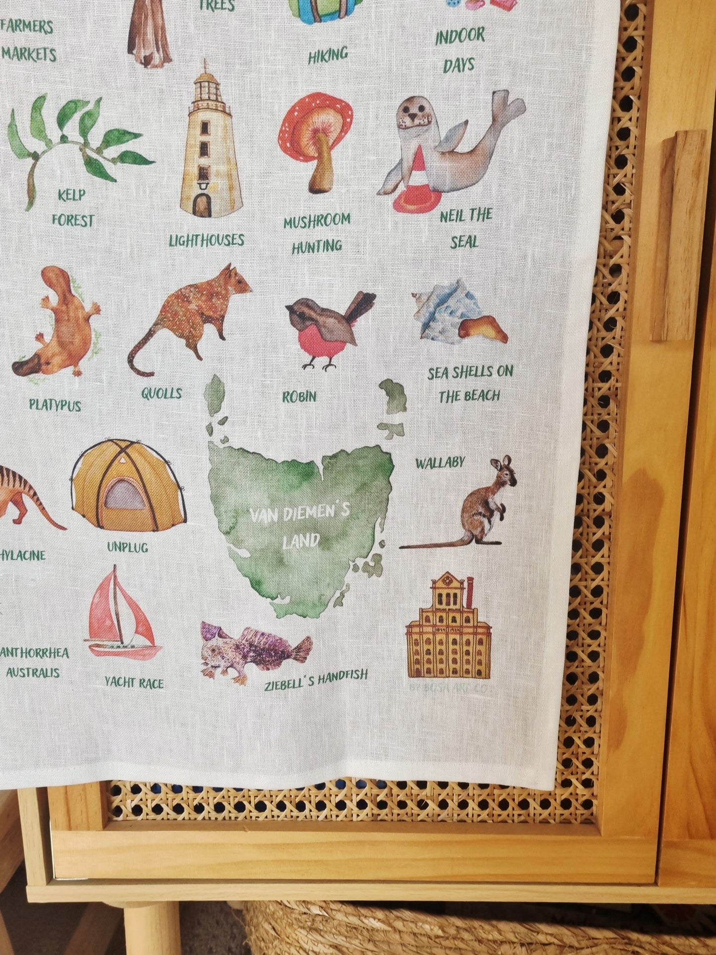 Tea Towel - Tasmanian Alphabet