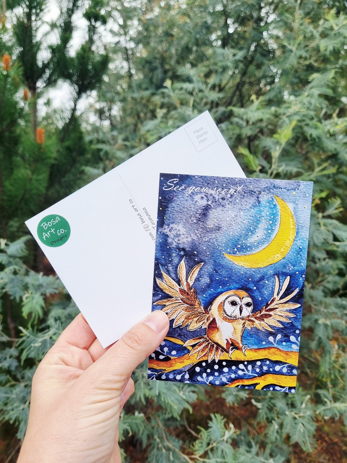 Postcard of Australia - See you soon - Owl