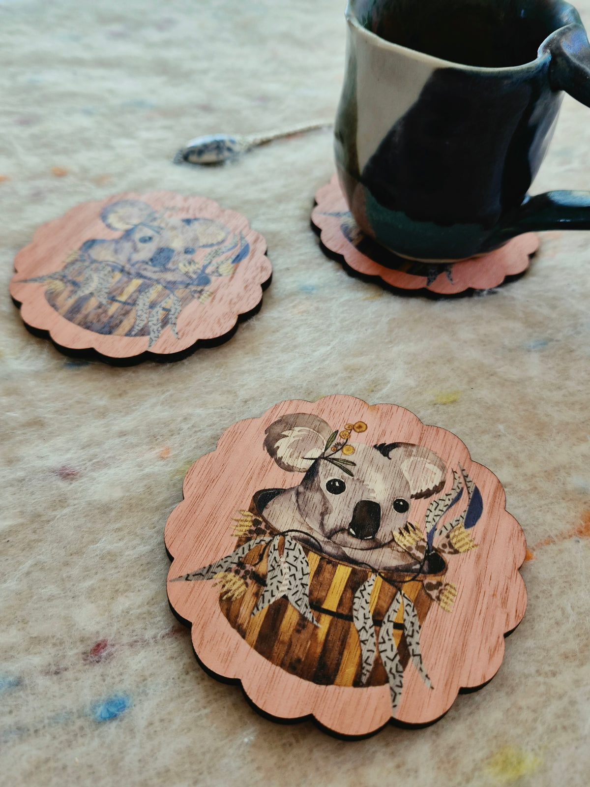 Wooden Coasters - Koala