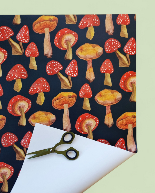 Wrapping Paper - Mushrooms (Six Sheets)