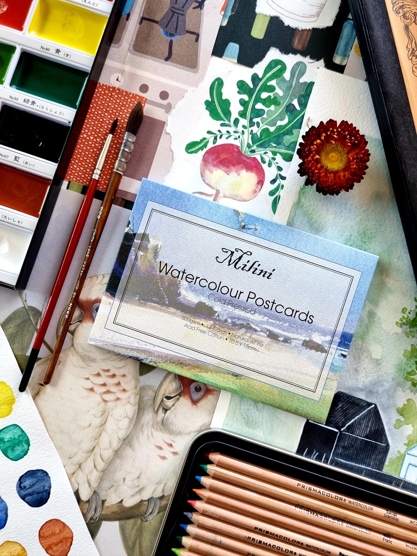 Milini Watercolour Post Card Packs