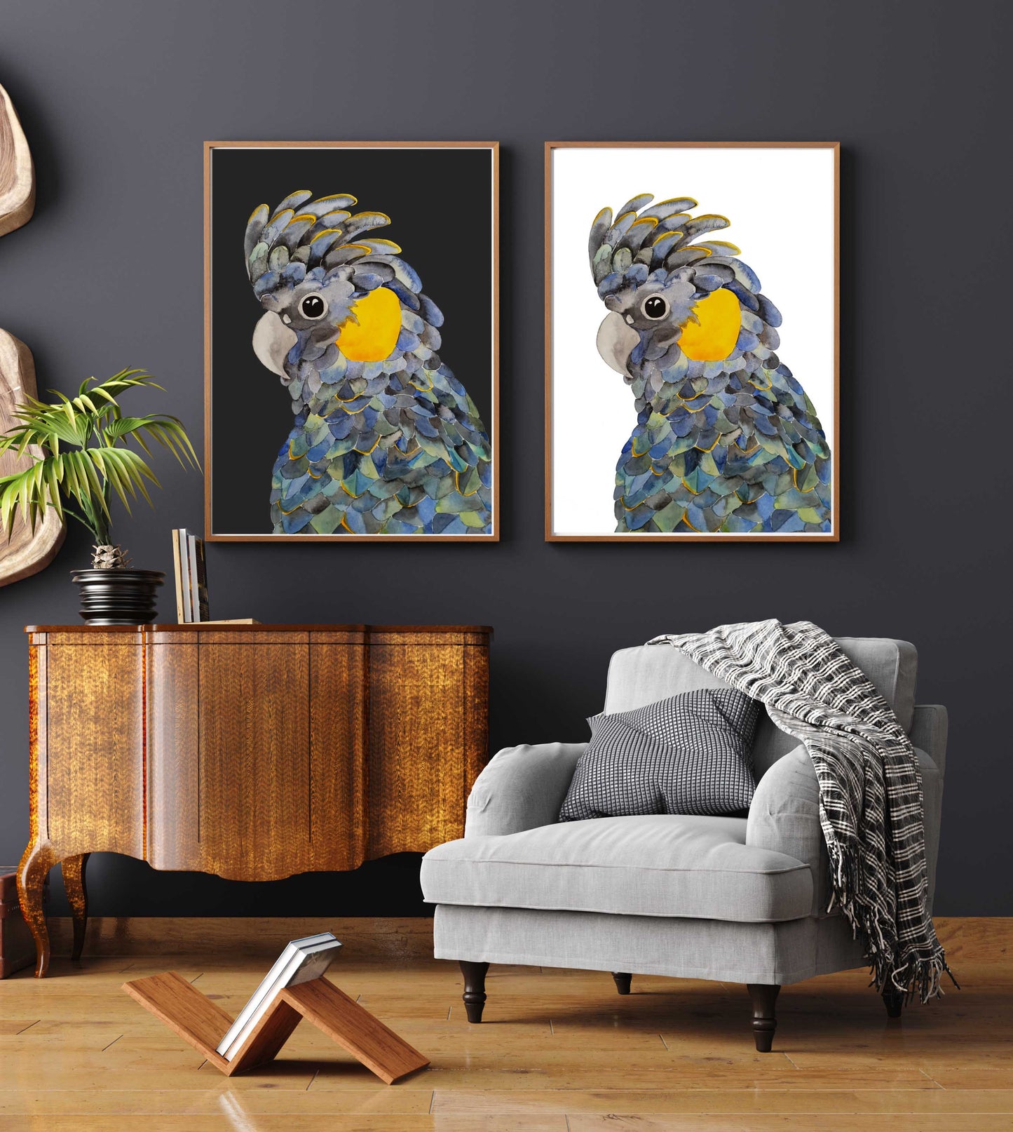 Art Print - Tasmanian Flora and Fauna - Bruny the Black Cockatoo