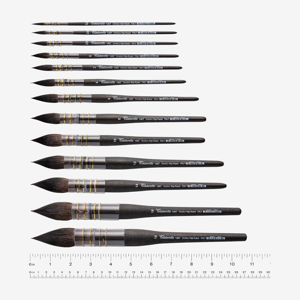 Tintoretto 1407 Series Synthetic Watercolour Brushes